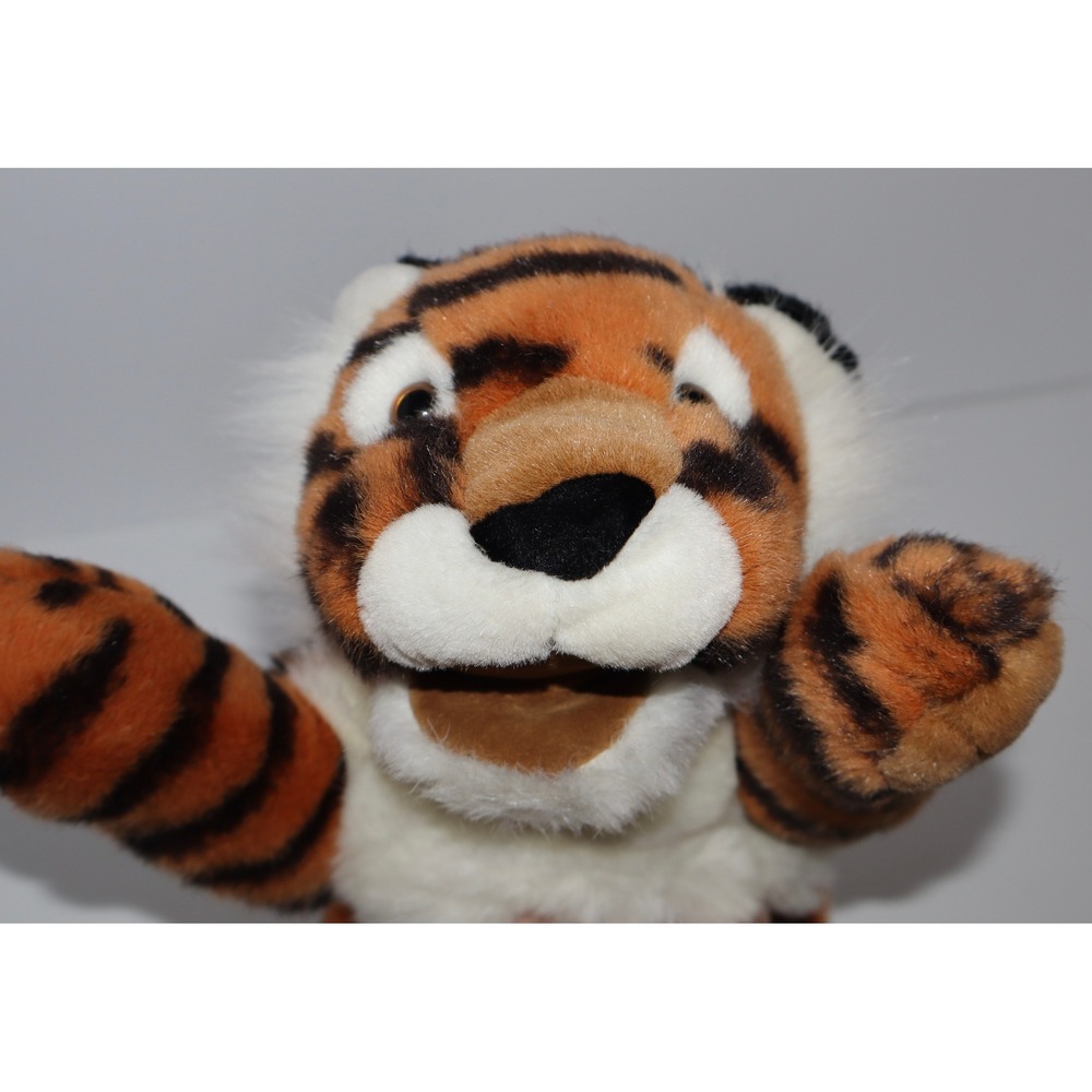 Russ Berrie Bengali Bengal Tiger Plush Orange Black Striped Puppet T24118 10 in